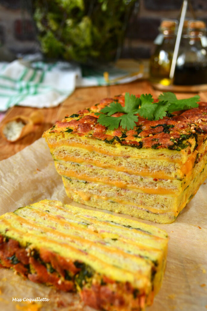Croque cake salé - Visuel de recette- Copyright Miss Coquillette
